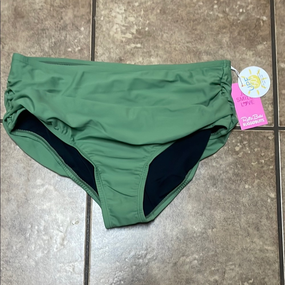 Ruffle Butts Women’s Green Bikini Bottoms NWT!!